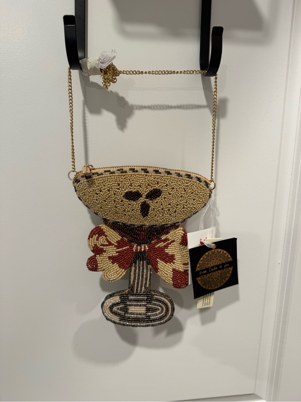 Rare Beaded Espresso Martini Crossbody Bag